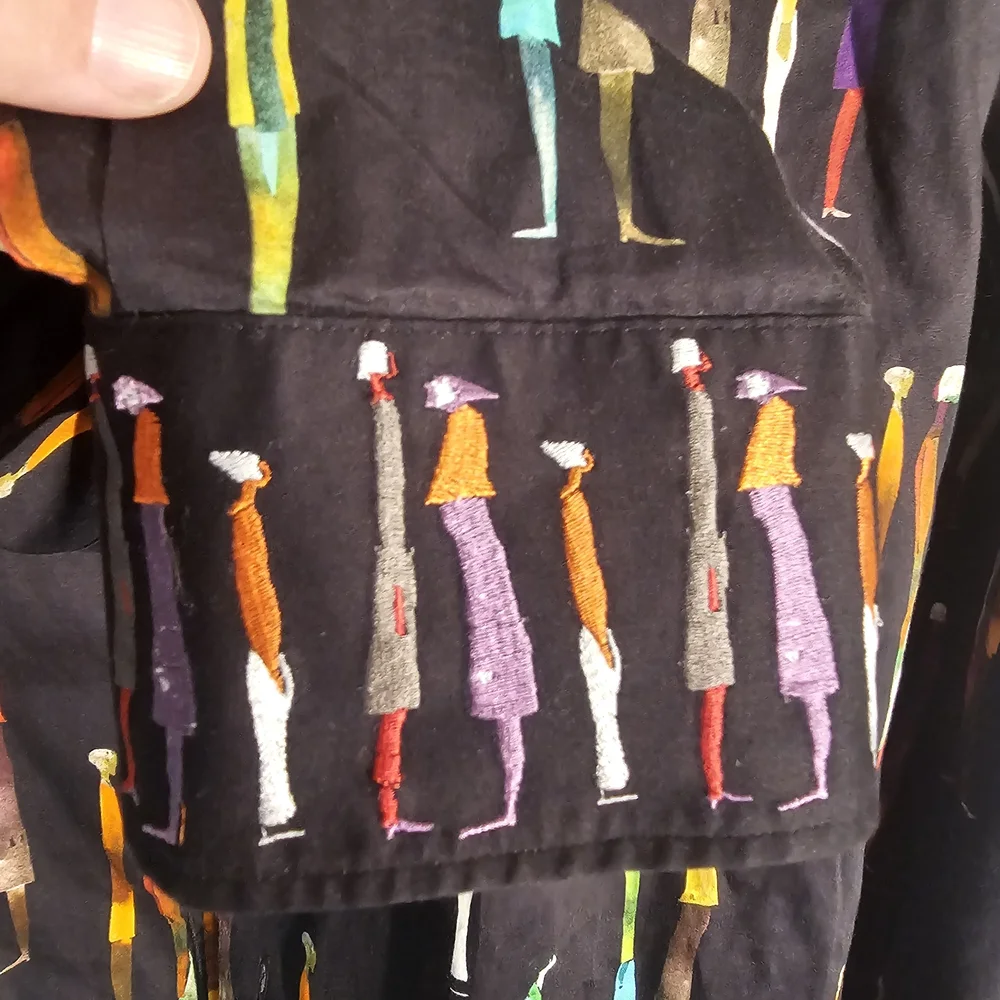 Robert Graham Black Multicolor Patterned Shirt - Picture 4 of 14